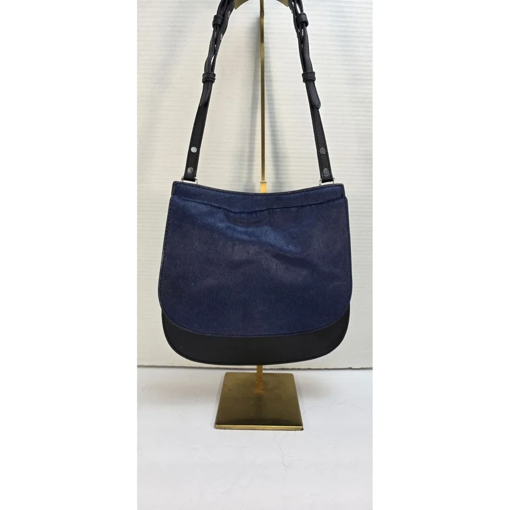 J. Crew Leather Calf hair Saddle Bag Style E0240 NWT